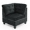 U shape Modular Sectional Sofa, DIY Combination, includes Four Single Chair and Two Corner, Black Velvet. W487S00062