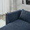 L Shape Sectional Sofa with Right Side Chaise and Ottoman, Modular Sofa, DIY Combination, Loop Yarn Fabric, Navy W487S00161