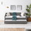 Twin Size Daybed with Trundle Upholstered Tufted Sofa Bed, Linen Fabric, Grey (82.5"x42.5"x34") W487S00173