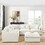 6-Seats Modular L-Shaped Sectional Sofa with Ottoman,10 Pillows, Oversized Upholstered Couch w/Removabled Down-Filled Seat Cushion for Living Room, Chenille Beige W487S00209
