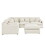 6-Seats Modular L-Shaped Sectional Sofa with Ottoman,10 Pillows, Oversized Upholstered Couch w/Removabled Down-Filled Seat Cushion for Living Room, Chenille Beige W487S00209