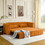 W487S00214 Orange+Foam+Velvet+Primary Living Space+Medium-Soft