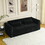 3 in 1 Pull-Out Bed Sleeper, Modern Upholstered 3 Seats Lounge Sofa & Couches with Rolled Arms Decorated with Copper Nails, Convertible Futon 3 Seats Sofabed with Two Drawers and Two Pillows