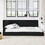 Full Size Upholstered Tufted Bed Frame, Sofa Bed Frame with Comfortable Backrest and Armrests, Full Size Bed for Bedroom, Living Room,Velvet, Black(80.5"*59"*30.5") W487S00222