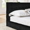 Full Size Upholstered Tufted Bed Frame, Sofa Bed Frame with Comfortable Backrest and Armrests, Full Size Bed for Bedroom, Living Room,Velvet, Black(80.5"*59"*30.5") W487S00222