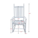 Wooden Porch Rocker Chair White W49520605