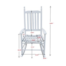 Wooden Porch Rocker Chair White W49520605