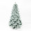 Snow Flocked Christmas Tree 7ft Artificial Hinged Pine Tree with White Realistic Tips Unlit W49819948