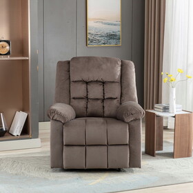 Classic Manual Recliner with Soft Padded Headrest and Armrest, Wonderful Chair&Sofa for Living Room and Bed Room, Chocolate