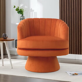 29" Wide Upholstered Swivel Barrel Chair