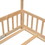 Twin House Bed with Guardrails, Slats,Natural W504119697