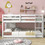 Twin over Twin Floor Bunk Bed, White W50437209