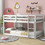 Twin over Twin Floor Bunk Bed, White W50437209