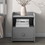 Nightstand, Bedside Table with Open Storage Cabinet, Drawer,Grey W50459226