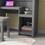 House-Shaped Desk with a cushion stooll,Grey W50489969