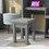 House-Shaped Desk with a cushion stooll,Grey W50489969