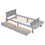 Twin Bed with Footboard Bench,2 drawers,Grey W50489977