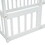 Twin Wood House-Shaped Floor Bed with Fence, Guardrails,White