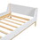 Twin Bed with Headboard, Footboard, Safeguards, Built-in Bed-end Book Storage Rack,White