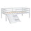 Twin Low Loft Bed with Slide, Ladder, Safety Guardrails, No Box Spring Needed, White W504P145269