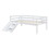 Twin Low Loft Bed with Slide, Ladder, Safety Guardrails, No Box Spring Needed, White W504P145269