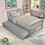 Twin Bed with Trundle, Platform Bed Frame with Headboard and Footboard, for Bedroom Small Living Space,No Box Spring Needed,Grey