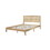 Queen Size Rubber Wooden, Solid Wooden Bed with Rattan Headboard, Enhanced by Support Feet W504P184305