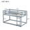 Solid Wooden, Solid Rubber Wooden Twin over Twin Loft Bed with Ladder, with Bed Platform of Strengthened Slats, Grey W504P191663