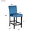 5-piece Counter Height Dining Table Set with One Faux Marble Dining Table and Four Upholstered-Seat Chairs, Table top: 40in.L x40in.W, for Kitchen and Living room Furniture,Blue W504S00074