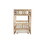 Twin over Twin Rubber Wood Bunk Bed with Trundle, Convertible into 2 Twin Size Beds, Twin Size Bunk Bed with Ladder and Safety Guardrails,Natural W504S00159