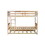 Twin over Twin Rubber Wood Bunk Bed with Trundle, Convertible into 2 Twin Size Beds, Twin Size Bunk Bed with Ladder and Safety Guardrails,Natural W504S00159