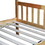 Twin over Twin Rubber Wood Bunk Bed with Trundle, Convertible into 2 Twin Size Beds, Twin Size Bunk Bed with Ladder and Safety Guardrails,Natural W504S00159