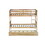 Twin over Twin Rubber Wood Bunk Bed with Trundle, Convertible into 2 Twin Size Beds, Twin Size Bunk Bed with Ladder and Safety Guardrails,Natural W504S00159