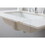 Montary 31inch bathroom stone vanity top carrara gold color with undermount ceramic sink and single faucet hole with backsplash W509107286