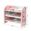 Kids Toy Storage Organizer with 6 Bins, Multi-functional Nursery Organizer Kids Furniture Set Toy Storage Cabinet Unit with HDPE Shelf and Bins for Playroom, Bedroom, Living Room (pink color)