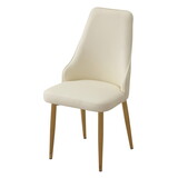 Dining Chair with PU Leather White strong metal legs one piece W509123842