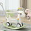 Rocking Horse for Toddlers, Balance Bike Ride on Toys with Push Handle,Backrest and Balance Board for Baby Girl and Boy, Unicorn Kids Green color W509125828