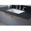 Montary 43inch bathroom stone vanity top black gold color with undermount ceramic sink and three faucet hole with backsplash W509128647