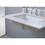 Montary 31inch bathroom stone vanity topWhite gold color with undermount ceramic sink and three faucet hole with backsplash W509128653