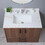 Montary 37inch bathroom vanity top stone white gold tops with rectangle undermount ceramic sink and three faucet hole W509128655