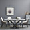 1600mm Artificial Stone Dining Table with Black Frame W50952336