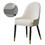 Dining Chair with PU Leather white grey color solid wood metal legs (Set of 2) W50960343