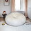 3 ft Bean Bag Chairs for Adults/Teens with Filling, Medium Bean Bag Sofa with Shredded Foam, Furniture Bag with Plush Fur Cover, Ivory White, 3 Foot W509P176365