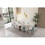 71" Pandora color sintered stone dining table with 6 pcs Chairs W509S00013