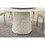 59"Modern Sintered stone dining table with 31.5" round turntable with wood and metal exquisite pedestal with 6 pcs Chairs . W509S00073