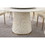 59"Modern Sintered stone dining table with 31.5" round turntable with wood and metal exquisite pedestal with 8 pcs Chairs . W509S00074