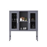 Steel Storage Cabinet, Metal Storage Cabinet with Door, Display Cabinet, Locker for Home Office, Living Room, Bedroom, Bathroom, Entryway W51939506