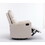 038-Cotton Linen Fabric Swivel Rocking Chair Glider Rocker Recliner Nursery Chair with Adjustable Back and Footrest for Living Room Indoor,Beige W527134469