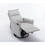 038-Cotton Linen Fabric Swivel Rocking Chair Glider Rocker Recliner Nursery Chair with Adjustable Back and Footrest for Living Room Indoor,Light Gray W527134470