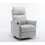 038-Cotton Linen Fabric Swivel Rocking Chair Glider Rocker Recliner Nursery Chair with Adjustable Back and Footrest for Living Room Indoor,Light Gray W527134470